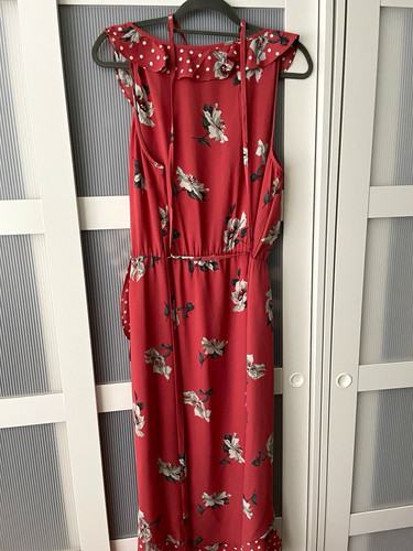 Oasis red white floral - red/white, wrap