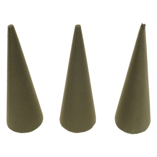 3pcs green cone shape - green,