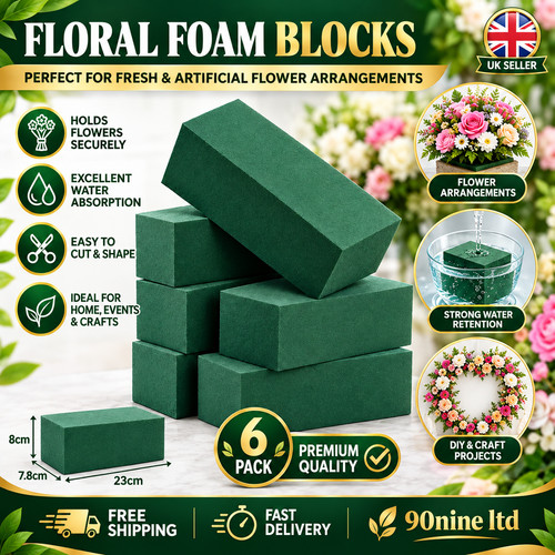 Premium wet florist foam - 6x,