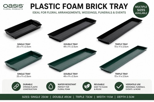 Oasis plastic tray foam brick - foam,